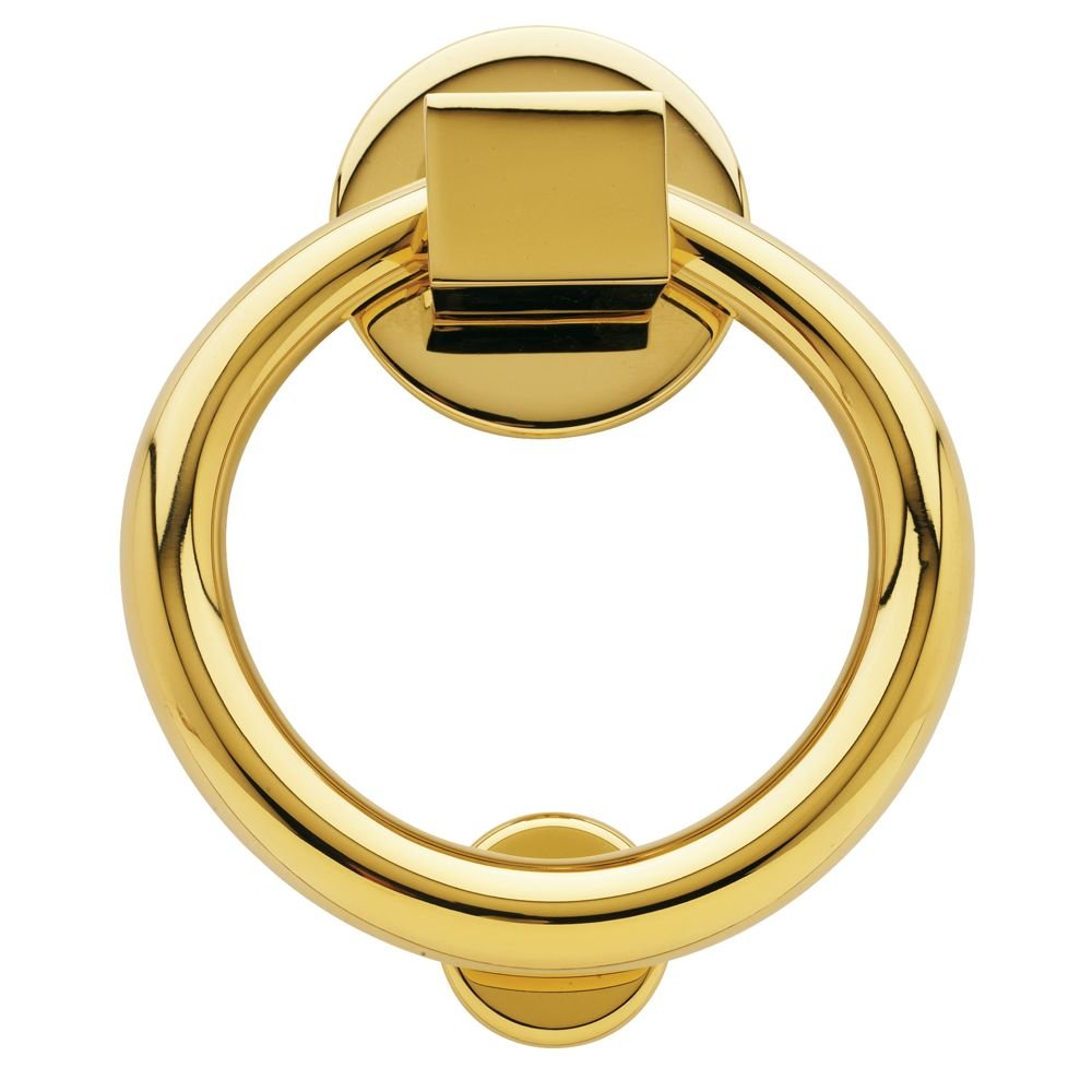 Baldwin 0195003 Ring Door Knocker, Lifetime Brass - Door